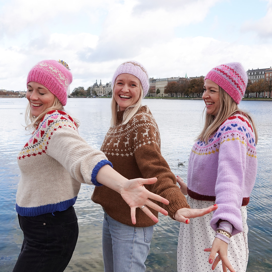 Hue med siksak - strikkeopskrift